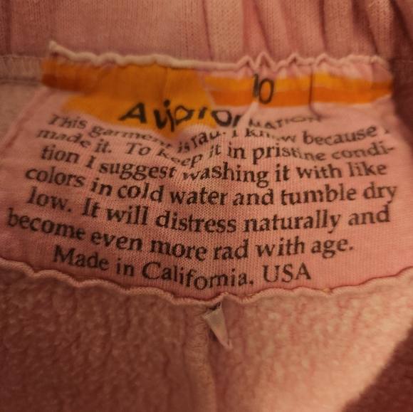 Aviator Nation Girls' Pink Lightning Bolt Sweatpants Size 10 - Picture 4 of 8